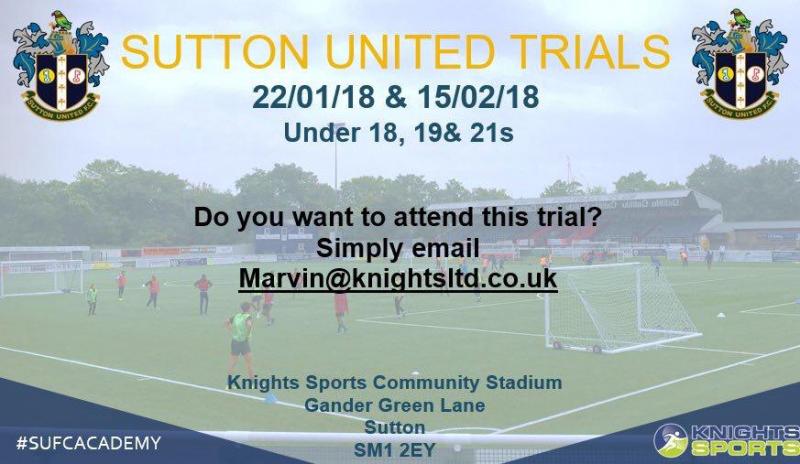 Suton united trials