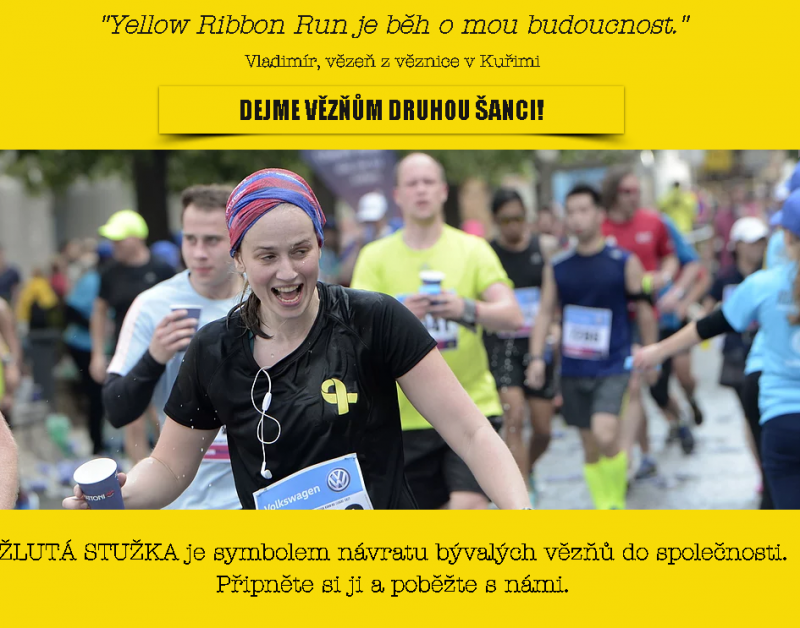 Běh se žlutou stužkou/Yellow Ribbon Run Sportisimo 1/2Maraton